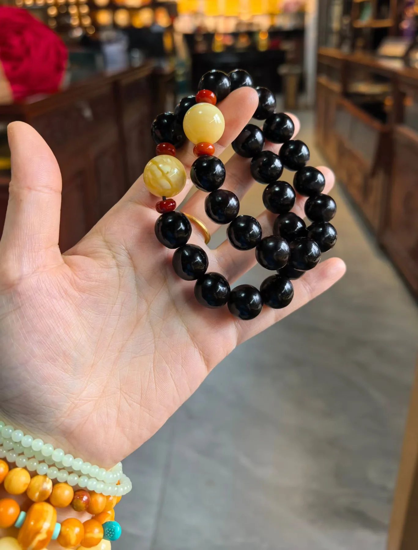 The Dark Bead Bracelet
